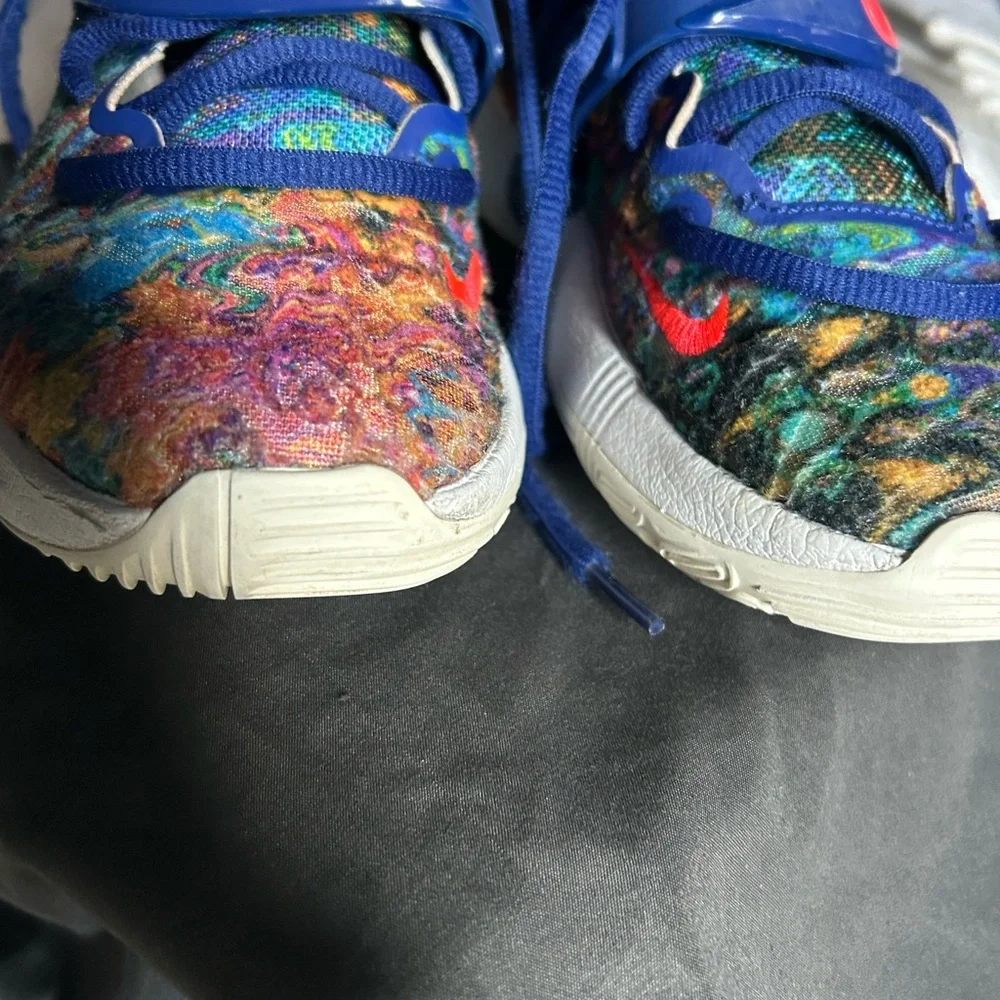 Nike Red and Blue Sneakers Vibrant Design